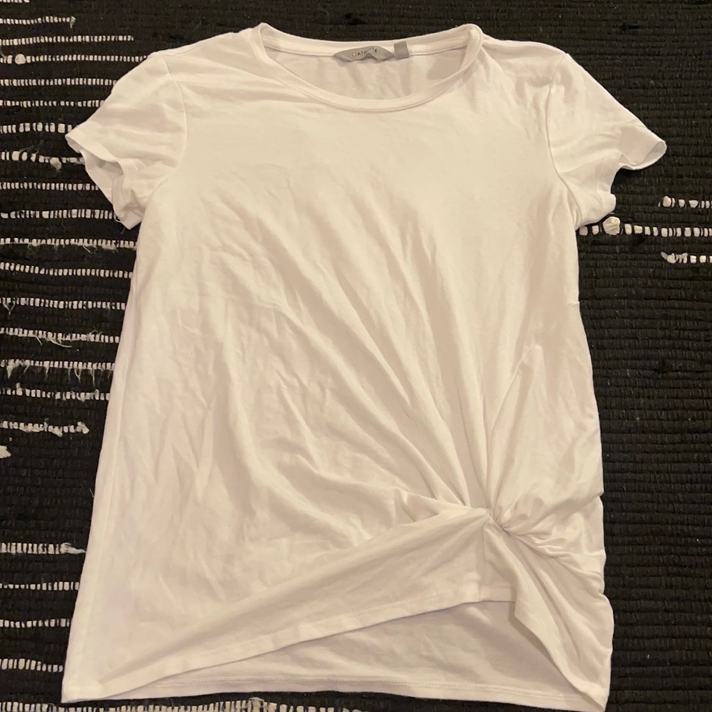 Athleta White Knot Tee